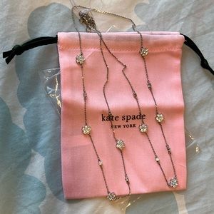 NWT Kate Spade Gleaming Gardenia Flower Scatter Necklace
